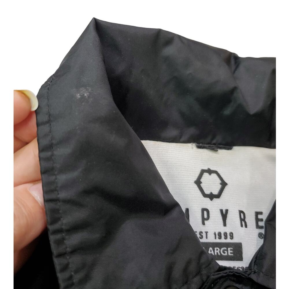 Empyre | Rose Embroidered Black Coach's Jacket/Windbreaker| Size XL - Picture 5 of 8